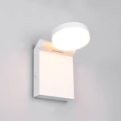 LED Tuinverlichting - Wandlamp Buitenlamp - Trio Nuri - 7.5W - Aanpasbare Kleur - Spatwaterdicht IP44 - Mat Wit - Aluminium