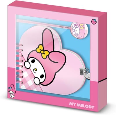 Dagboek met Pen - Schrijfdagboek Notitieboek - Persoonlijke Notities - Hartvormig Slot - 24 x 23 cm - Roze