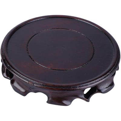 Aquarium ronde voet paarse zandpot stenen ornament theepot massief houten wierookbrander voet(#1)