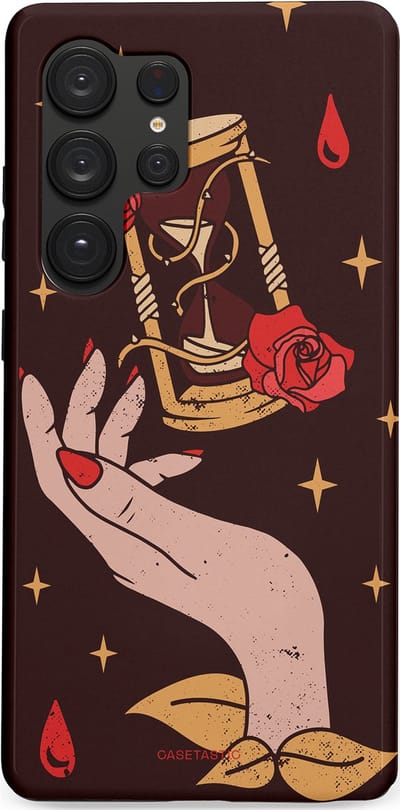 Casetastic Hoesje Geschikt voor Samsung S25 Ultra - Stijlvolle Beschermende Duo-layer Case - Magische Hand Roos