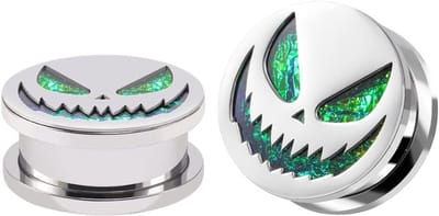 1 paar nep-opal bloemen tunnels voor oorbellen - stretchers en expander van 0g tot 1 inch voor trendy ooraccessoires