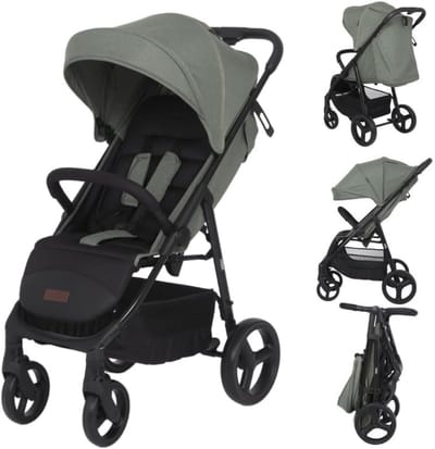 Grande Go Buggy - Verstelbare Rugleuning, Zwenkwielen, Extra Grote Zonnekap en Compact Opvouwbaar