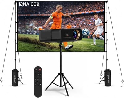 Draagbare Beamer - Projector HD - Thuisbioscoop Creëren - Automatische Keystone - 50-300 Inch - Zwart
