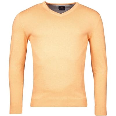 Baileys Trui Luxury Pima Cotton V-Neck Single Knit Zalm / male