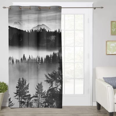 Groene Schedel Camouflage Kunst Slaapkamer Keuken Raamgordijnen Gordijnen Voor Woonkamer Decoratieve Artikelen 135W x 60H(cm)