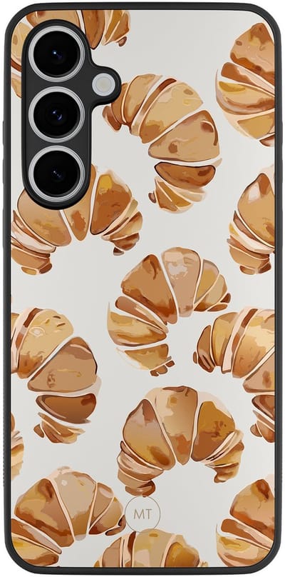 Hoesje geschikt voor Samsung Galaxy S24 FE - Croissant - TPU Hard Case Backcover - Beige - Mooie Telefoonhoesjes