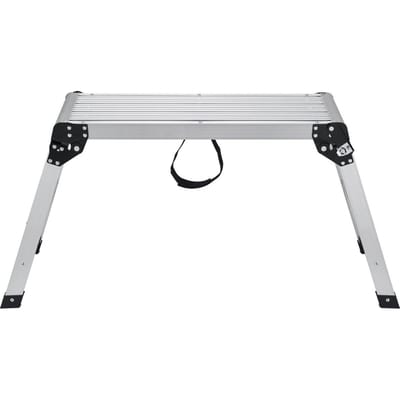 Plateforme de travail pliante, Capacité de charge de 330 lbs, Escabeau tabouret en aluminium pour cloisons sèches, Établi robuste avec pieds antidérapants, Idéal pour le lavage de véhicules,