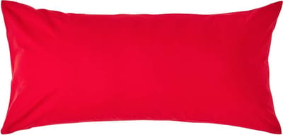 Homescapes Kussensloop 40x80 cm – Rood – 100% Egyptisch Perkal Katoen – 200 TC