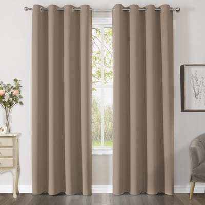Dailygoods- Verduisteringsgordijnen thermisch - Gordijnen met ringen - Geluidsisolatie - Zacht en duurzaam - Koudebescherming - Ondoorzichtig