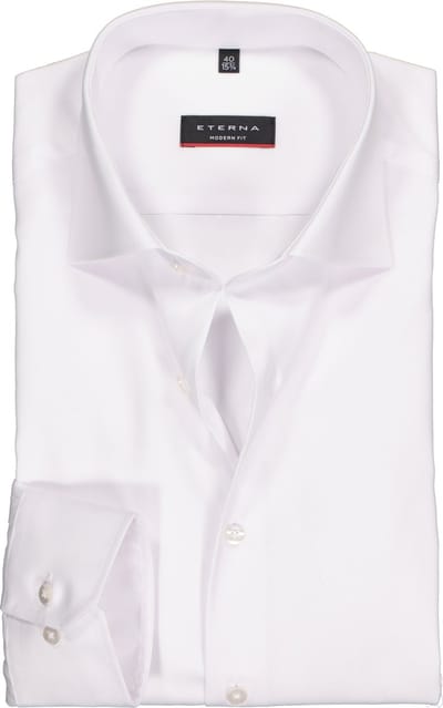 ETERNA modern fit overhemd - mouwlengte 72 cm - niet doorschijnend twill heren overhemd - wit - Strijkvrij - Boordmaat: 48 (EU maat: 3XL)