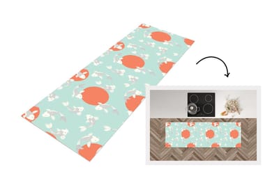Keukenloper - Loper keuken - Patroon - Vis - Japan - Dier - 150x50 cm - Keukenloper vinyl