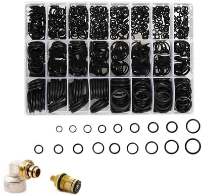Assortiment van 800 Rubber O-Ringen voor Hydraulische Toepassingen, Elektrische Afdichtingen en Auto Reparatie (Zwart)