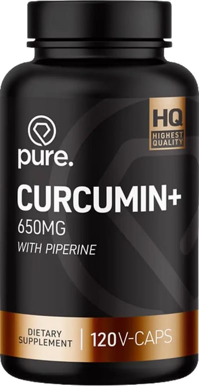 Pure. Curcumin+ – Kurkuma Extract met Piperine – 120 capsules
