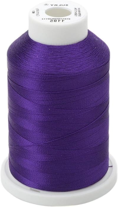 Rayon Draad - Naaigaren Viscose - Decoratief Naaien - Zijdeachtige Glans - 1500 Yds Spoel - Donker Paars