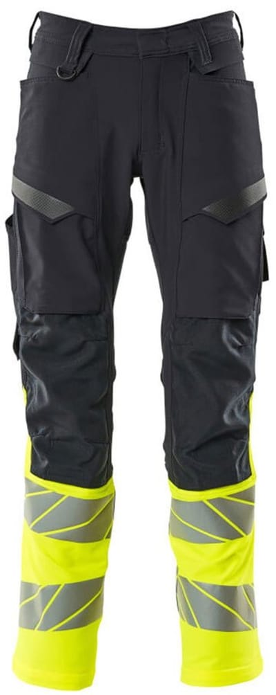 Mascot Accelerate Safe Broek met kniezakken 19879-711 - donkermarine/hi-vis geel - C44 - 82