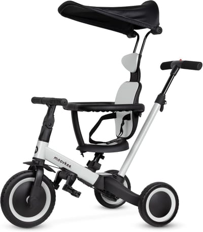MooVkee Mike Pro Loopfiets 6-in-1 met Zonnekap en Duwstang