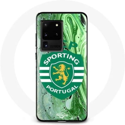 Samsung Galaxy S20 Ultra hoesje scp sportieve portugal groene achtergrond