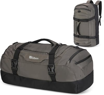 Grote Reis Duffel - Sporttas Weekender - Weekendje Weg - Geventileerd Schoencompartiment - 55 Liter Inhoud - Grijs