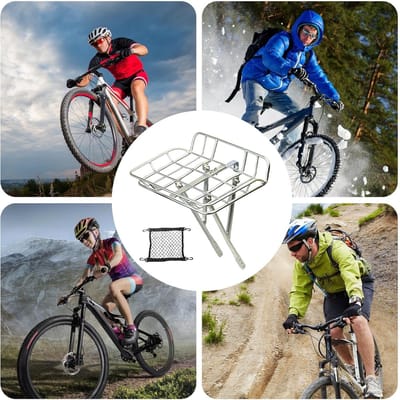Fietsmand - Fietsbox Stuur - Boodschappen Vervoeren - Snel Los te Maken - 325 x 235 cm - Zilver
