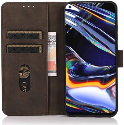 KHAZNEH Retro Wallet Book Case Hoesje Bruin Geschikt voor Samsung Galaxy Xcover 7
