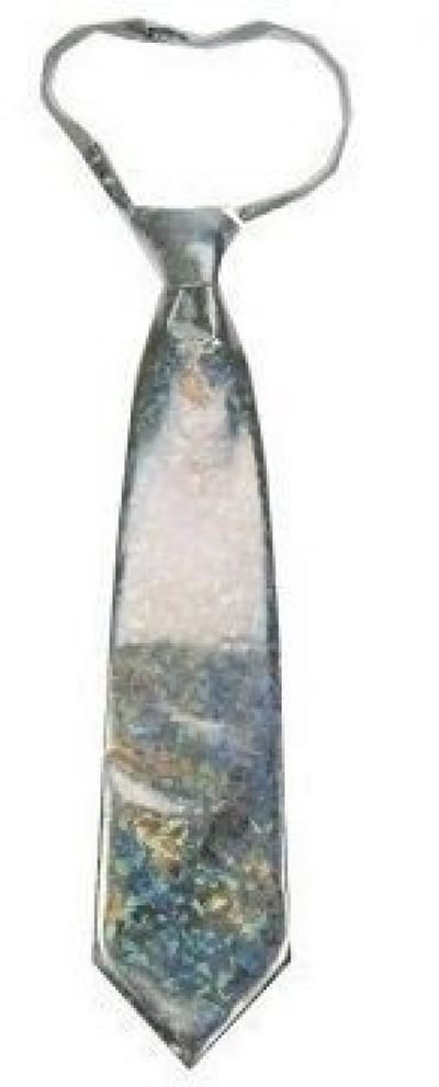 Stropdas hologram zilver