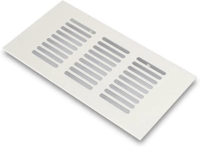 Ventilatierooster Aluminium - Luchtgitter - Luchtstroom Verbeteren - Insectenwerend Ontwerp - 300x100 mm - Aluminiumkleur