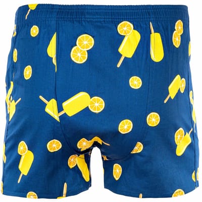 Happy Shorts Wijde Boxershort Capri Ice Print Blauw - Losse boxershort - Maat M