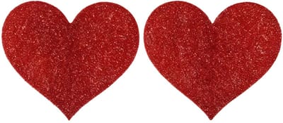 Tepelplakkers hartjes - Set van 2 - Rood