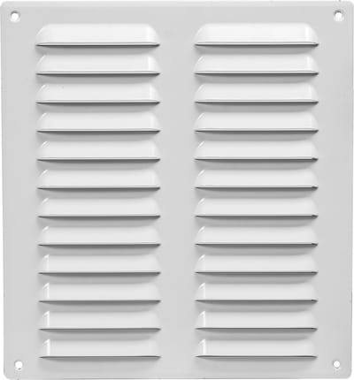 Paneir Airdesigns- metaal-260 X 280 - omgezette rand - opbouw - aanvoer & afvoer - wit