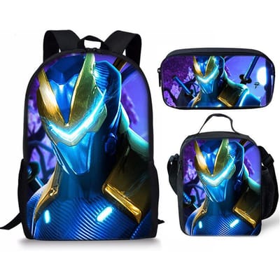 3 stuks Fortnite Activiteitenrugzak Anime Cartoon Schooltas Grote Capaciteit Student Schooltassen Etui Schattig En Charmant Lunchtas Verjaardagscadeau 3pcs