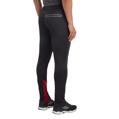 Umbro Heren Pro Training Polyester Joggingbroek (Zwart/Rode Dahlia)
