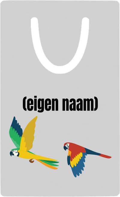 Hacebo® - 2 vliegende papegaaien metalen boekenlegger - Papegaai - papegaai liefhebbers - met eigen naam - Papegaai spullen - Gepersonaliseerd Bladwijzer boekenleggers - 7.6 cm x 5cm