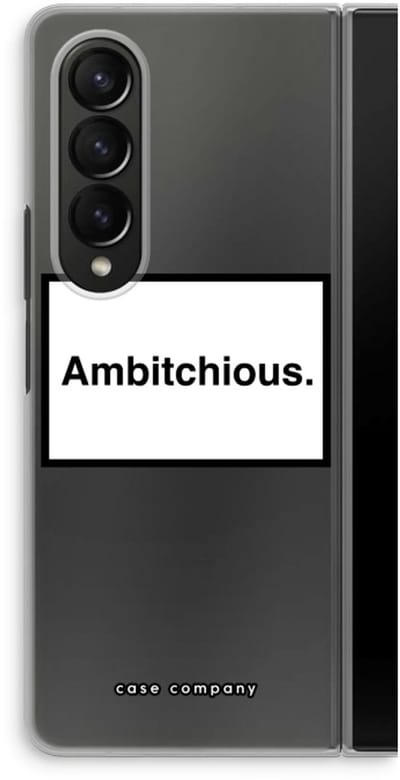 Case Company® - Hoesje geschikt voor Samsung Galaxy Z Fold4 hoesje - Ambitchious - Soft Cover Telefoonhoesje - Bescherming aan alle Kanten en Schermrand