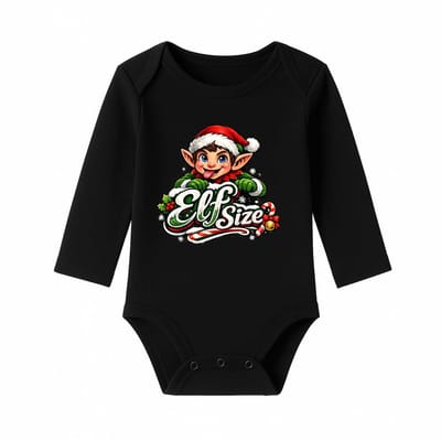 Romper Elf size - zwart - lange mouw