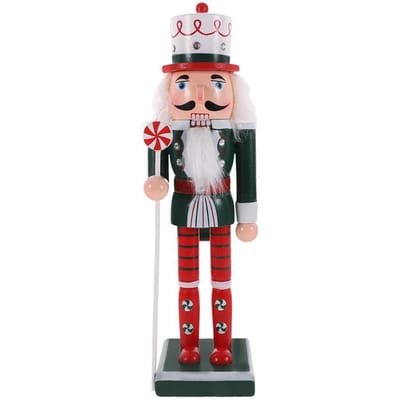 Casse-Noisette de Noël Marionnette Vintage en Bois Artisanat Créatif Cadeau Décorations de Noël Ornement de Maison white