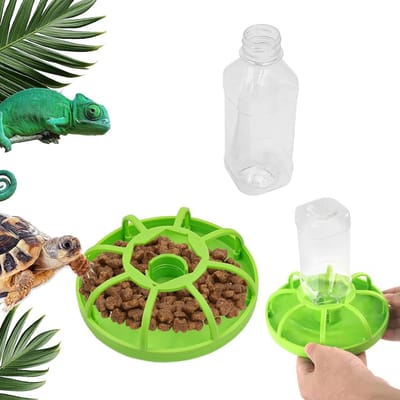 Dailygoods- Waterdispenser - Waterdispenser met kraantje - Waterdispenser voor reptielen - Waterdispenser voor kleine dieren - Geschikt voor schildpadden/hagedissen/hamsters - Groen - Dierenwaterfles