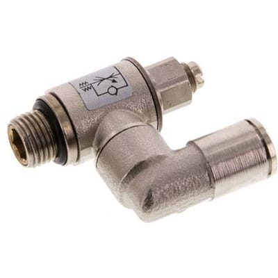 Draaibaar Regelventiel 6 mm - G1/8'' Regeling-Uit Messing Sleufschroef
