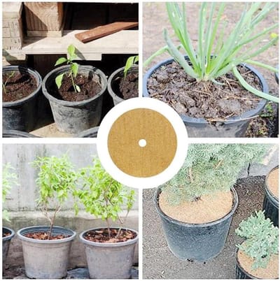 Kokosvezel Mulchmat - Onkruidmat - Planten Beschermen - Ademend Materiaal - 10 stuks 15cm - Bruin