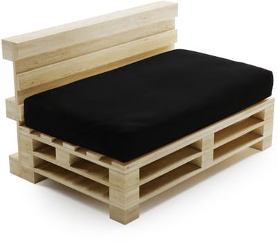 Bananair - Palletkussen - afneembare hoes - Waterbestendig Zitkussen - Tuinkussen voor Palletbank - 120x80 cm - Zwart
