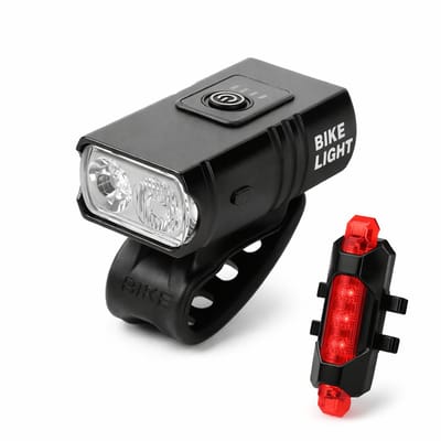 Cloudy - Fietsverlichting Voor & Achter - Fietslamp - Voorlamp - Voorlicht - Oplaadbaar - Waterdicht - 1000lumen