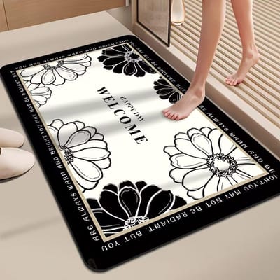 Licht Luxe Diatomeeënaarde Badkamerkussen Toiletdeur Absorberende Voetmat Badkamer Antislip Verdikte Vloermat 40*60cm