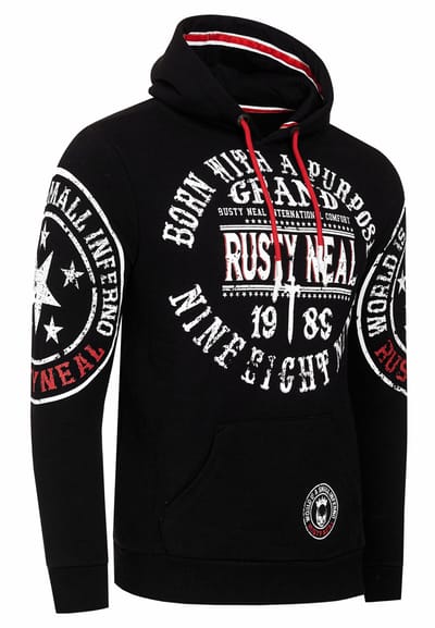 Streetwear trui met capuchon en prints