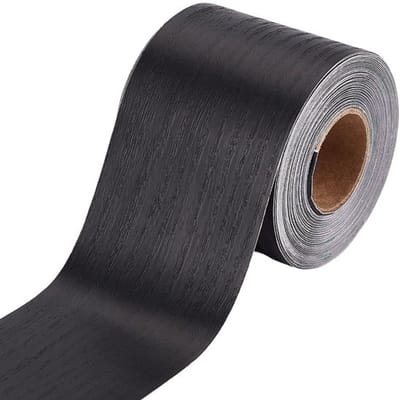 Allecto - Houtnerf Tape - Houtdeur Reparatie - Zelfklevend - Zwart
