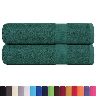 vidaXL - Douchehanddoeken - FROGN - 2 - st - 70x140 - cm - 360 - g/m² - groen