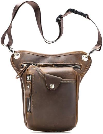 Echt Lederen Heuptas Heren - Vintage Crossbody Tas - Handsfree Reistas voor Dagelijks Gebruik
