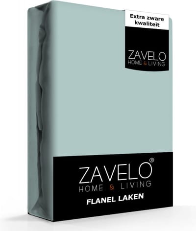 Zavelo Deluxe Flanel Laken Pastel Groen - Lits-jumeaux (240x300 cm) - 100% katoen - Extra Dik - Zware Kwaliteit - Hotelkwaliteit