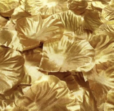 400 -Goudkleurige -Rozenblaadjes - Trouwen- Charme Bijoux
