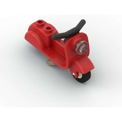 MOC 1 STUKS 15396 Step Voertuig Bouwsteen 15396c02 Motorfiets Met Stuur Deel Baksteen Deeltje Speelgoed Kinderen Verjaardagscadeau