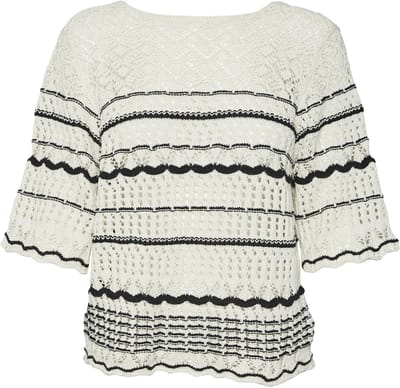 VERO MODA - VMMINOU 2-WAY 2/4 V-BACK PULLOVER - Dames - Gebreide truien