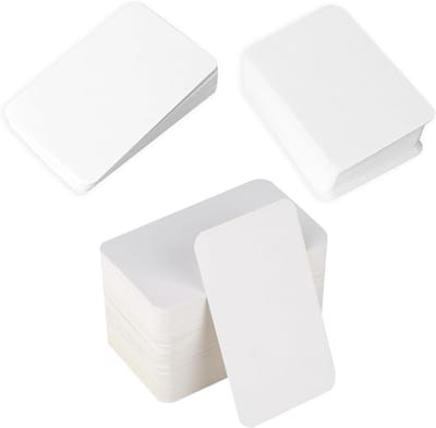 Lege kaarten voor zelfontwerp, H200 flashcards, witte kraftpapier, speelkaarten en etiketteren voor DIY school en kantoor vocabulaire leren